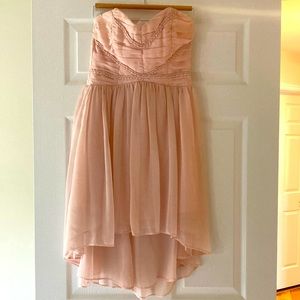 Ladakh pink strapless high low dress